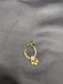 Flower design ca stones with pearls nose ring