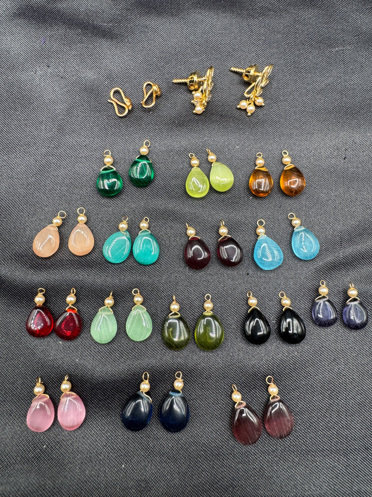 Small changeable drop earrings