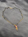 Multicolor Stones ball pendant with a black beads chain