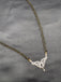 Double line black diamond bead chain with cz stones pendant
