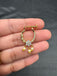 Flower design ca stones with pearls nose ring
