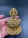 Multicolor square stones with lakshmi print antique