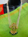 Pearls with chandbali style cz stones pendant with matching earrings