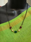 Black bead chain with multicolored Stones and Swarovski pearls
