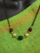 Black bead chain with multicolored Stones and Swarovski pearls