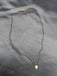 Black bead chain with small cz stones pendant
