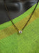 Black bead chain with small cz stones pendant