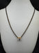 Black bead chain with small cz stones pendant