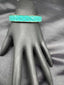 Sea green enamel paint side side-opening kada bangle/ bracelet