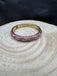 Beautiful Pink enamel paint with a gold design side side-opening kada bangle/ bracelet
