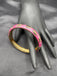 Beautiful Pink enamel paint with a gold design side side-opening kada bangle/ bracelet