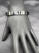 Black metal side-opening kada bangle/ bracelet