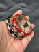 Black & Red enamel paint side-opening kids bangles