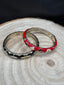 Black & Red enamel paint side-opening kids bangles