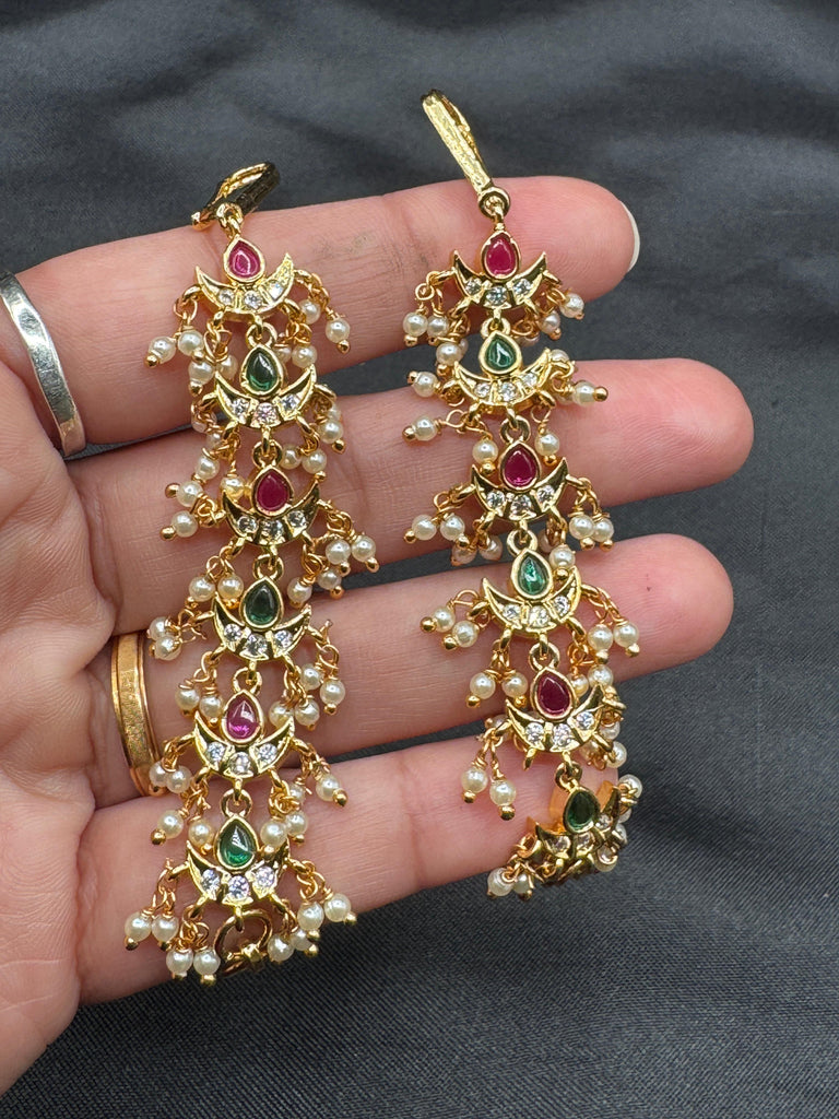 Multicolor Stones with pearls grand matilu