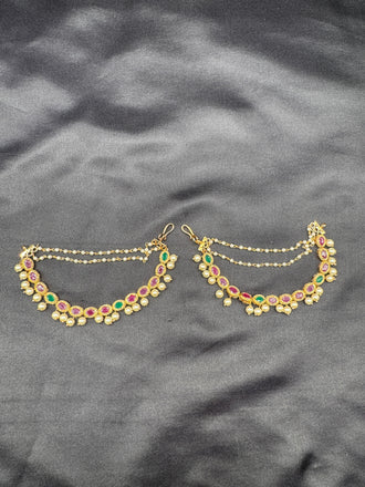 Multicolor Stones with pearls Champaswaralu