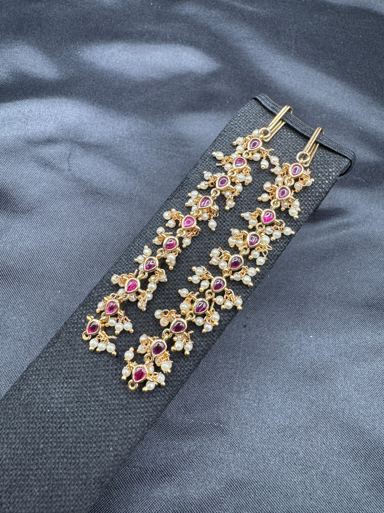 Ruby with pearls elegant matilu