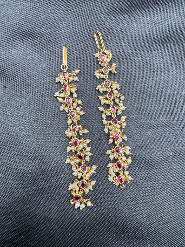 Ruby with pearls elegant matilu