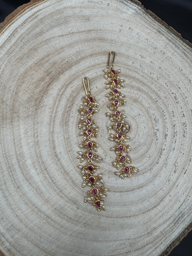 Ruby with pearls elegant matilu