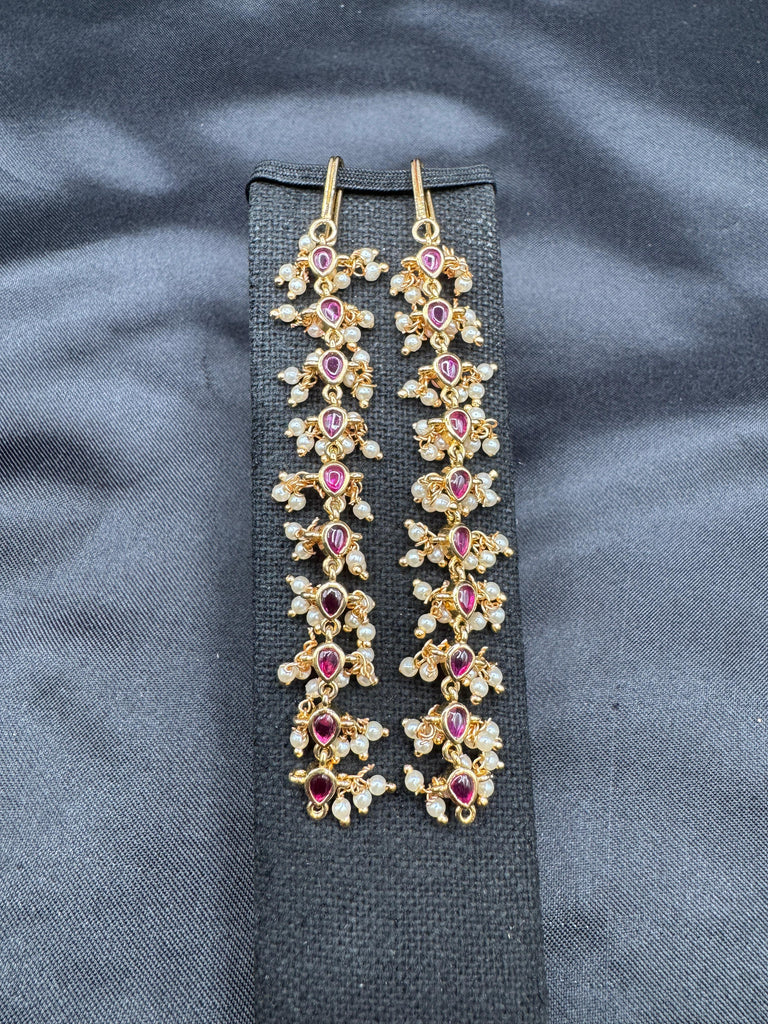 Ruby with pearls elegant matilu