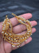 Three-line pearls with gold chain Champaswaralu