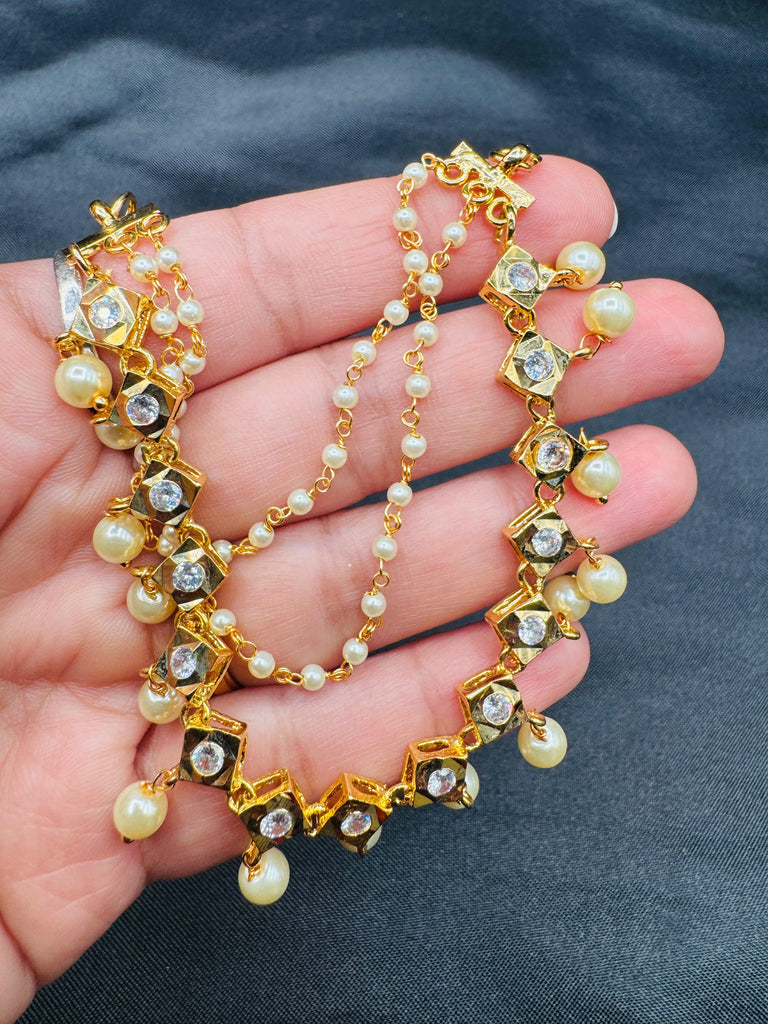 CZ stones with pearls Champaswaralu