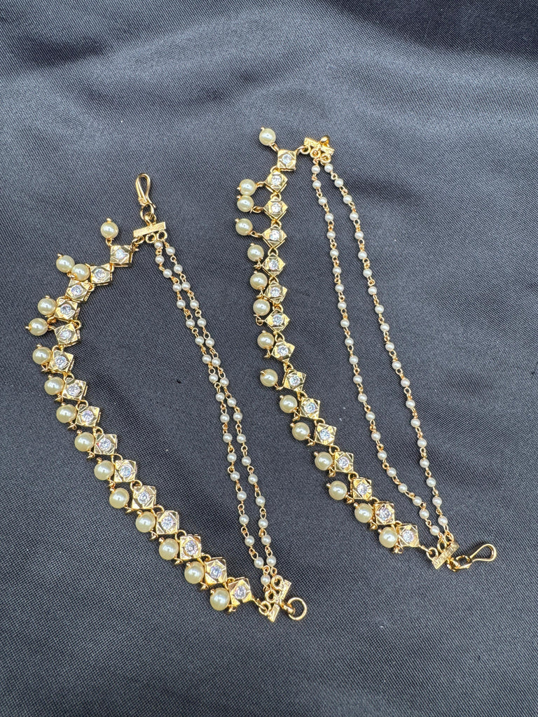 CZ stones with pearls Champaswaralu