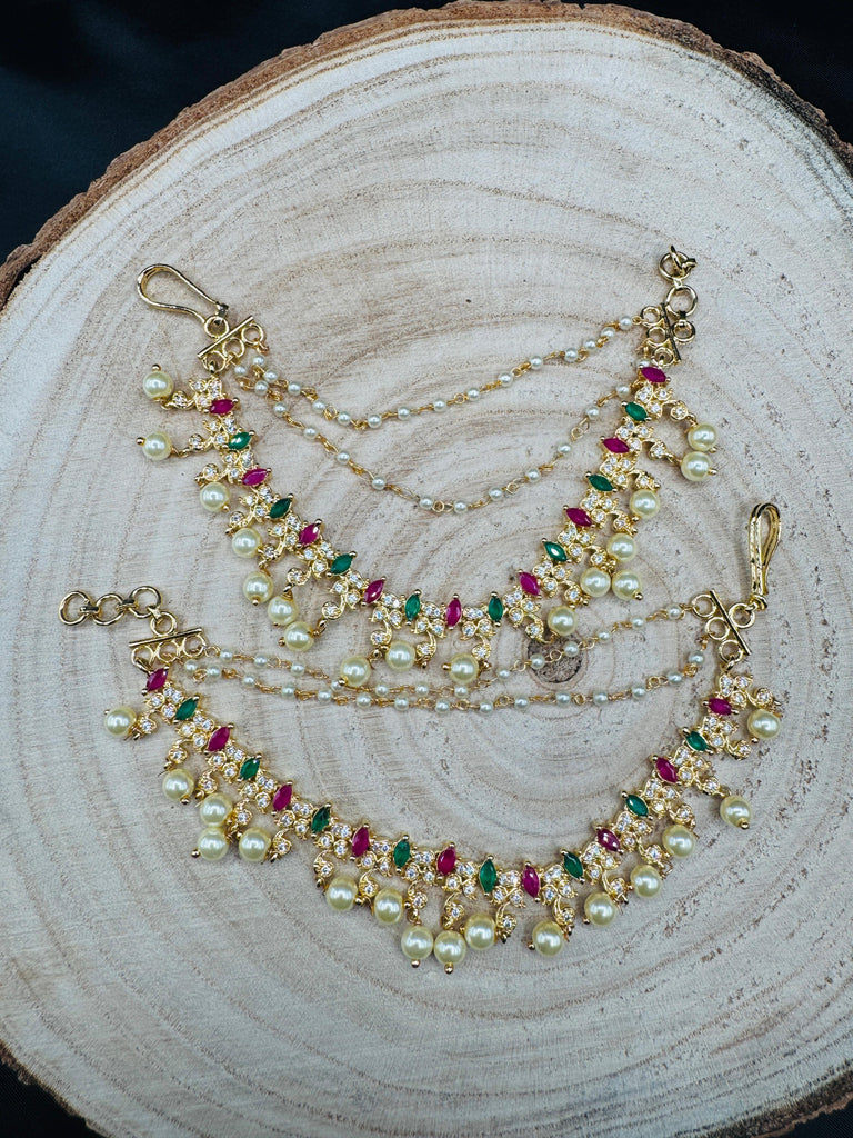 Pearls with multicolor Stones Champaswaralu