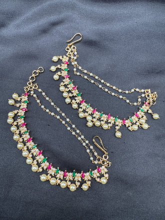 Pearls with multicolor Stones Champaswaralu