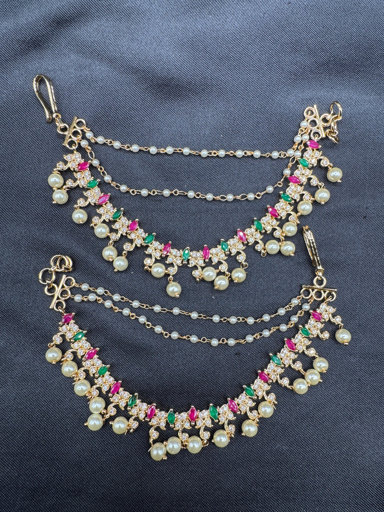 Pearls with multicolor Stones Champaswaralu