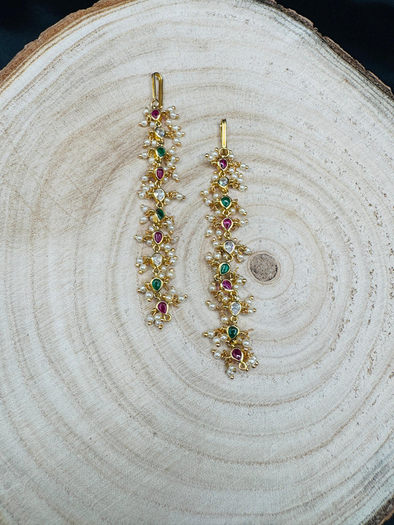 Multicolor Stones with pearls elegant matilu