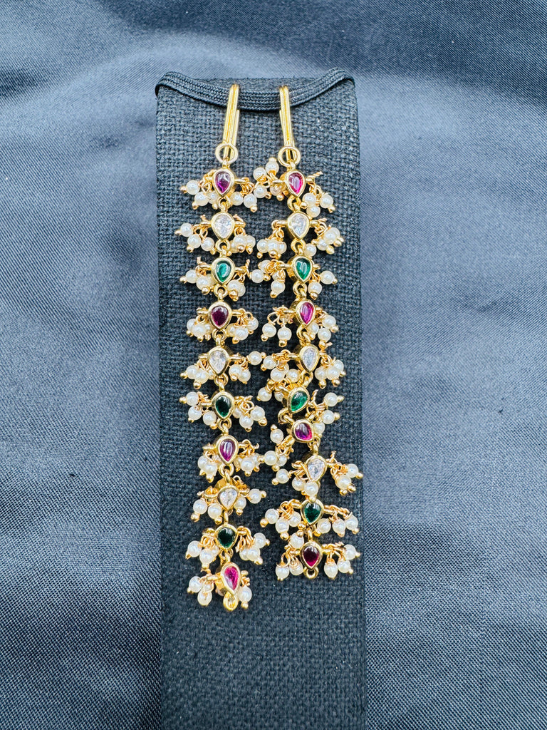 Multicolor Stones with pearls elegant matilu