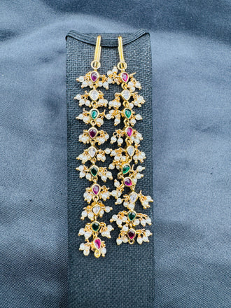 Multicolor Stones with pearls elegant matilu