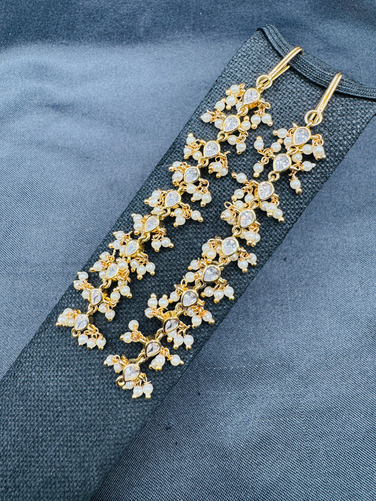 CZ stones with pearls matilu