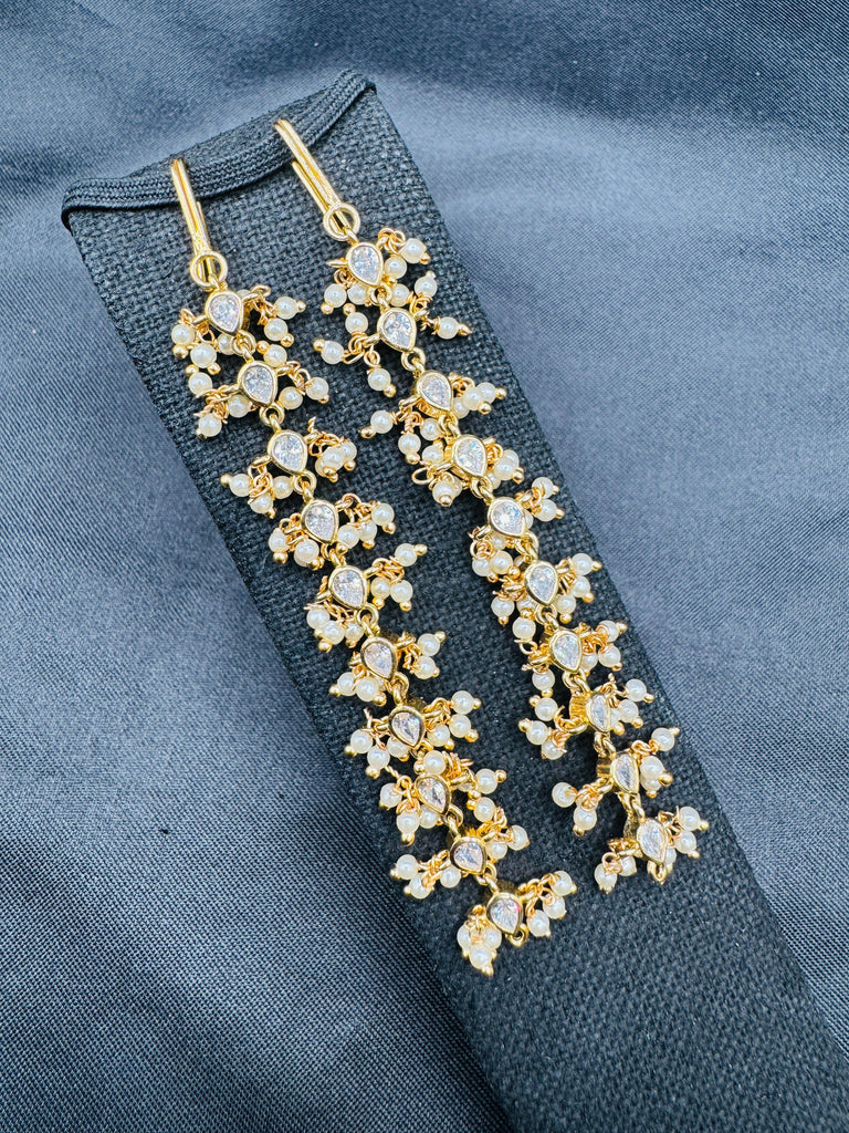 CZ stones with pearls matilu