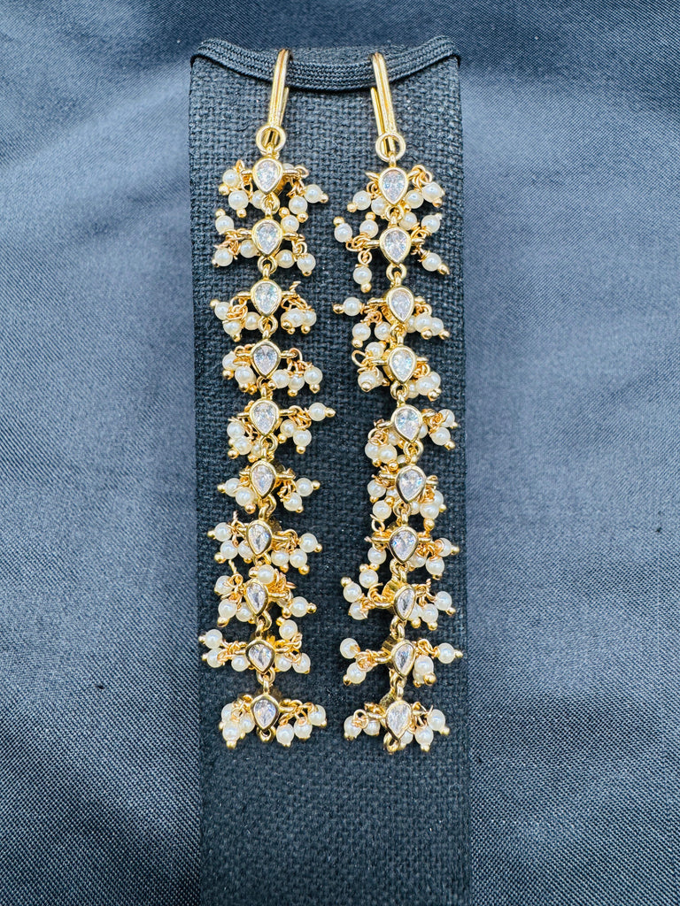 CZ stones with pearls matilu