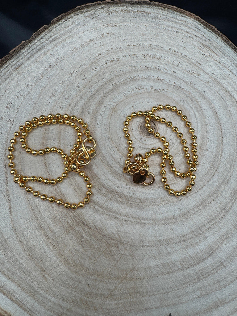 Plain gold balls set of two ankles