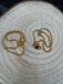Plain gold balls set of two ankles