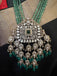 Emerald strawberry beads with Mossanite stones grand pendant with matching jewelry