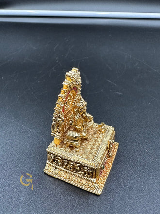 Beautiful multicolor stones with Ganesh print Kumkum & Turmeric box