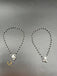 Pure Silver black diamond beads anklets