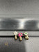 Small flower stones pressing nose pins
