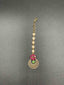 Flower design multicolor stones long Tikka