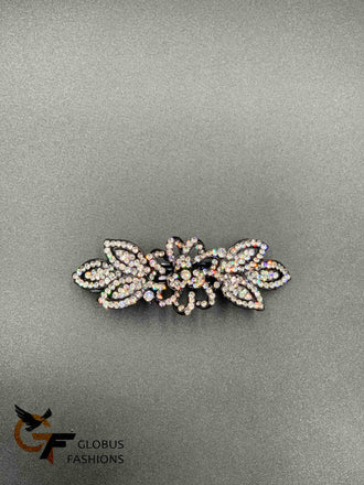 White Color stones hair clip