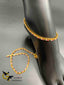 Multicolor Stones gold anklets