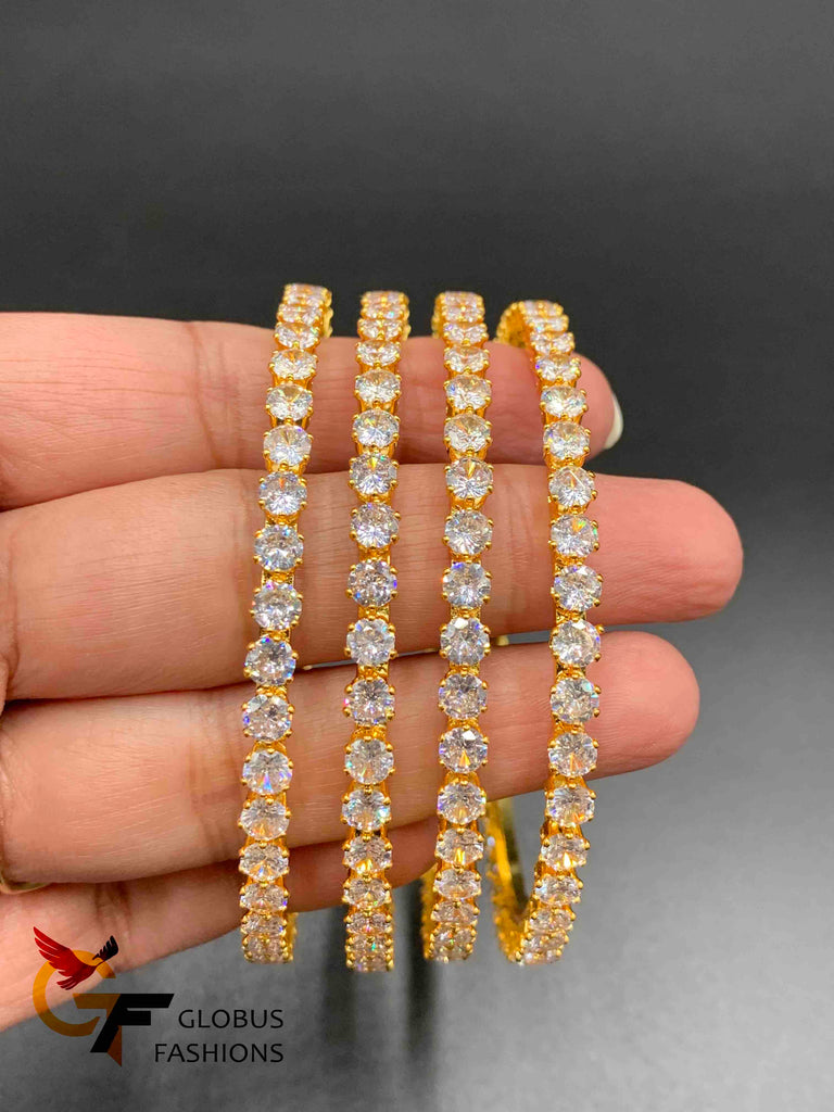 Set of four cz Stones Bangles