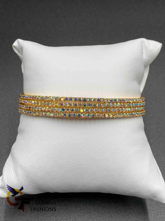 Cz stones glitter type set of four bangles