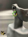 Cute traditional ruby , emerald and rose gold stones half circle earrings
