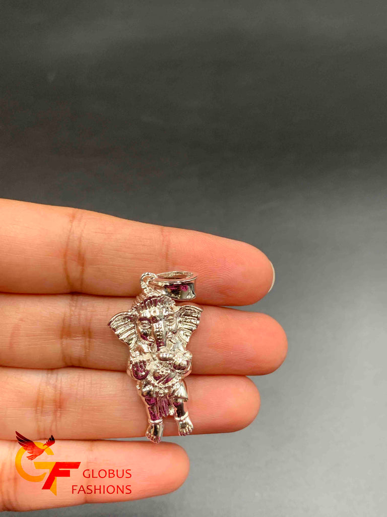 Full silver color lord Ganapathy pendant