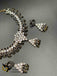 Black color stones and cz stones Victorian jewelry necklace set